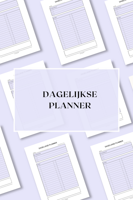 Dagelijkse Planner (printable) - Blauw