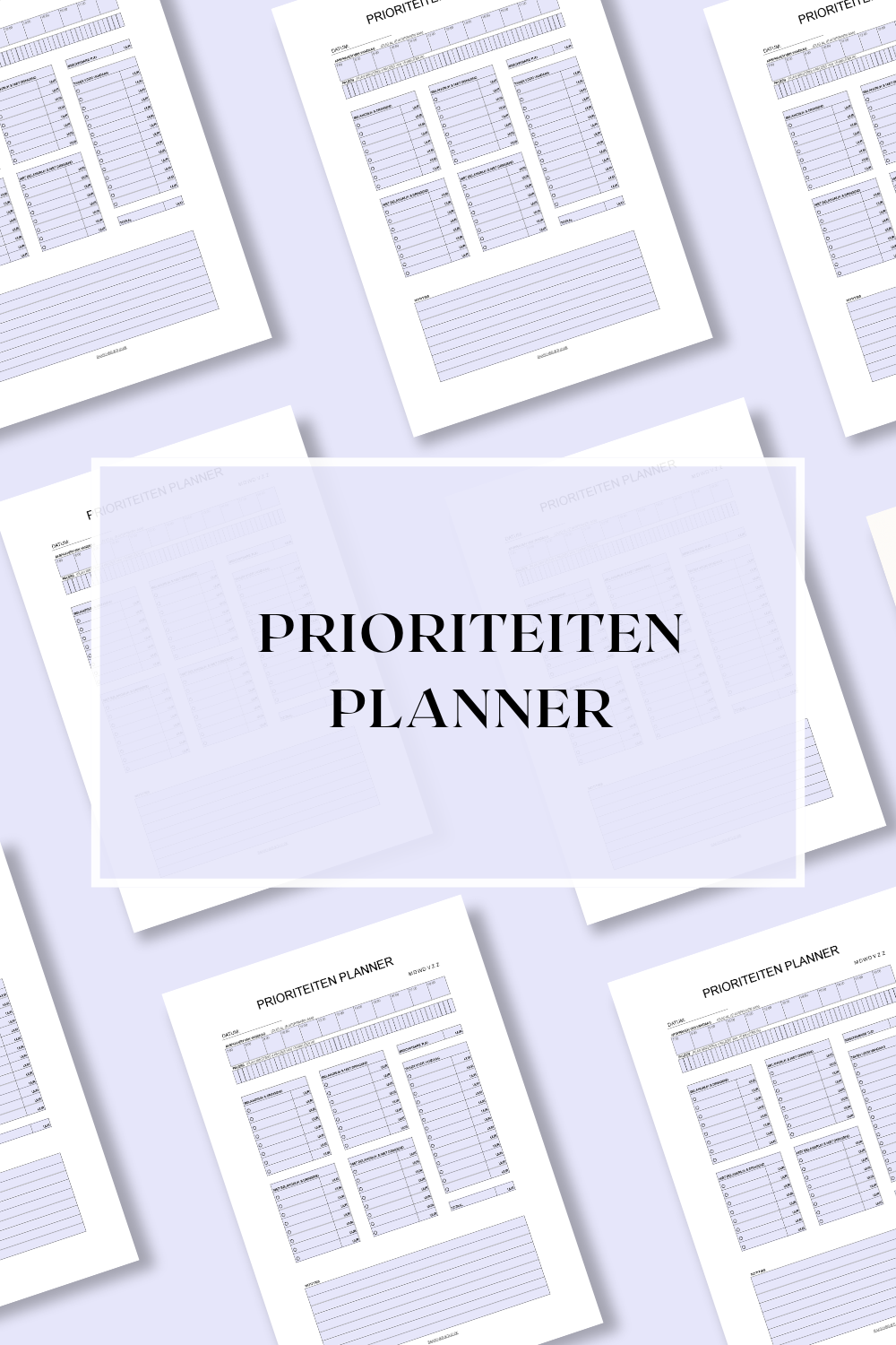 Prioriteitenplanner (printable) - Blauw