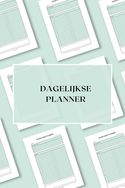 Dagelijkse Planner (printable) - Groen