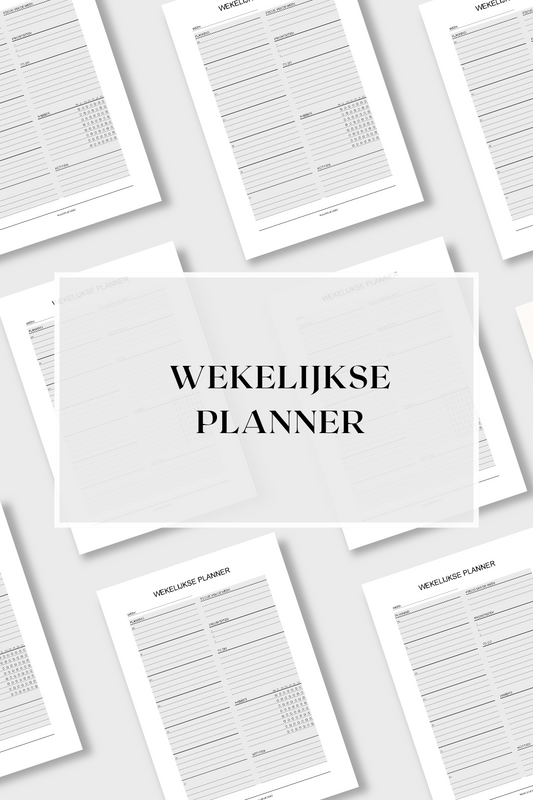 Wekelijkse Planner (printable) - Grijs