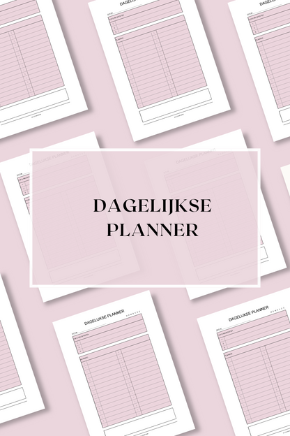 Dagelijkse Planner (printable) - Roze