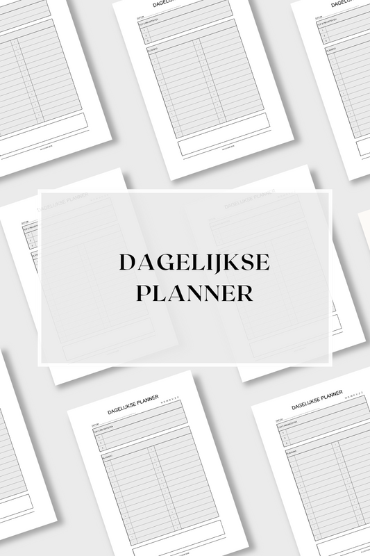 Dagelijkse Planner (printable) - Grijs