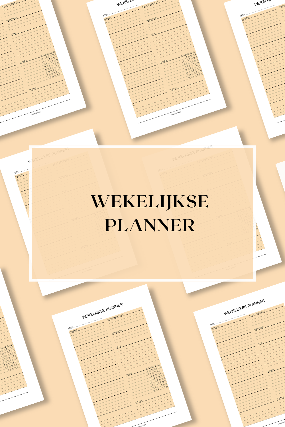 Wekelijkse Planner (printable) - Oranje