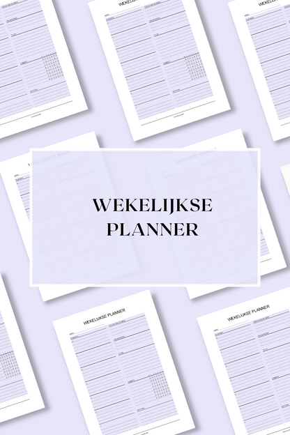 Wekelijkse Planner (printable) - Blauw